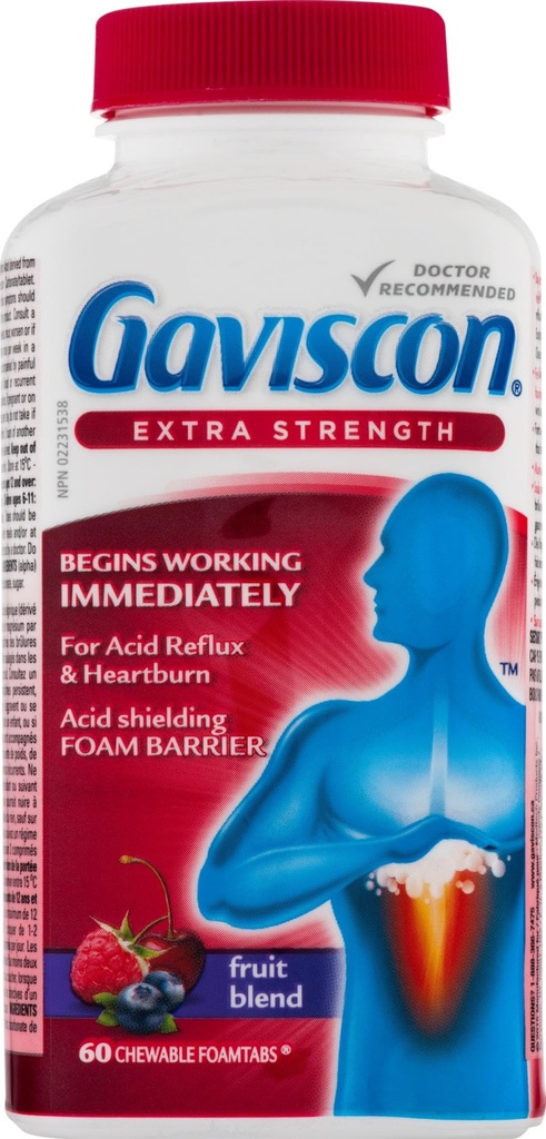 Gaviscon Extra Forza Frutta Antacid 60 compresse
