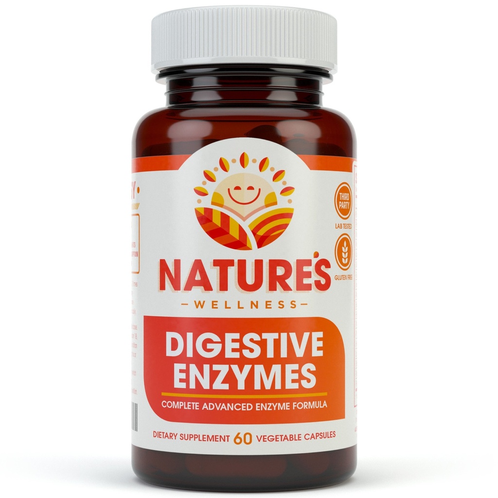 Enzimi digestivi Completo - Supplemento avanzato multi enzima per una migliore digestione e assorbimento. Aiuto Rilievo del gas, Discomfort, Bloating, IBS, Intolleranza al glucosio e al lattosio