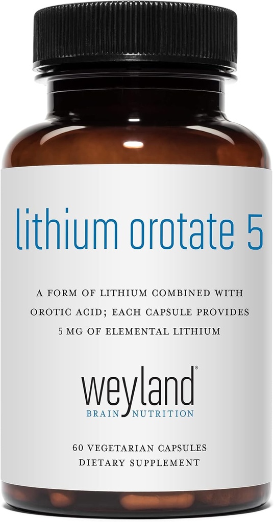 Lithium Orotate - 5 mg di litio elementare per capsula vegetariana