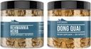 Elementi terrestri Rehmannia Herb e Dong Quai Bundle, 200 capsule ciascuno, puro e diluito, senza additivi