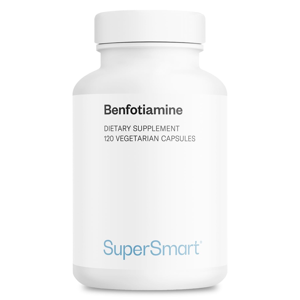 Supersmart - Benfotiamine 320mg al giorno (alta potenza) - Biodisponibile Thiamine - Vitamina B1 Benfotiamine Supplemento | Non-GMO & Gluten Free - 120 capsule vegetariane