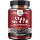 Estratto di olio di semi di chia - Base di piante Omega 3 6 9 Supplemento e capsule di fibre giornaliere per gli adulti Supporto digestivo e immunitario e salute del cuore - Omega 3 Fatty Acids Supplemento per gli uomini e le donne