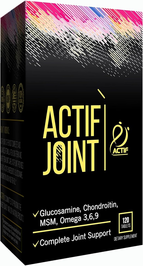 ACTIF Joint Supplement 4-in-1 Fast Relief Maximum Strength, Full Joint Support Formula, Non OGM, 120ct, Made in USA