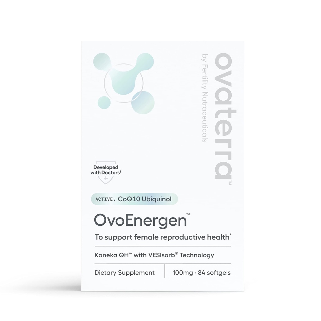 OvoEnergen CoQ10 Integratore per le donne per sostenere la salute riproduttiva e la salute delle uova Booster con Kaneka QH, VESIsorb® Technology 84-100mg Softgel Capsule - 28 giorni di alimentazione