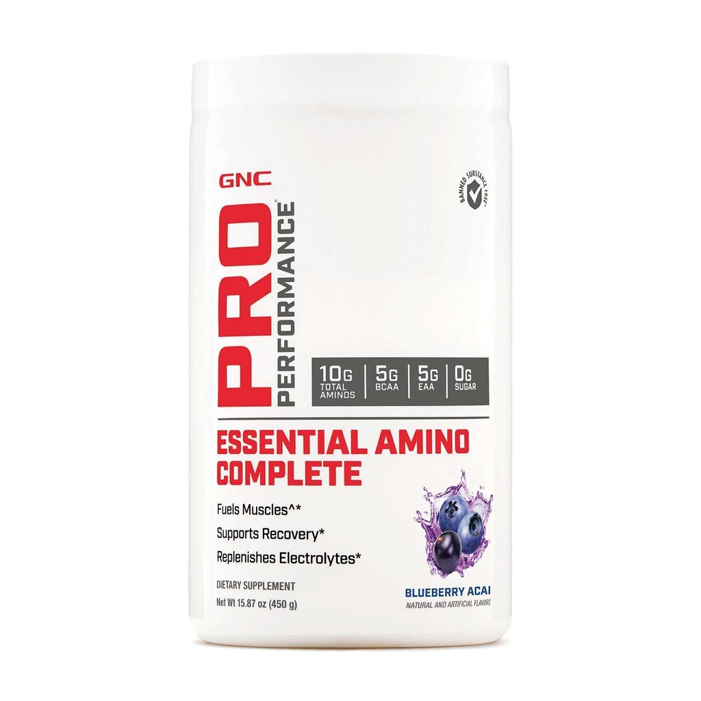 GNC Pro Performance Essential Amino Complete, Blueberry Acai, 30 Serve
