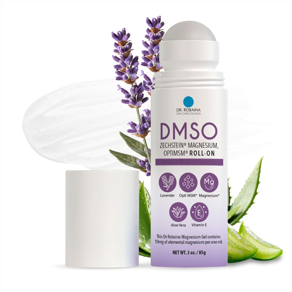 Dr. Robaina DMSO Lavender Roll-On – Ultimate Skin Comfort & Nourishment | 99,9% Pure Pharmaceutical Grade con Arnica, Magnesio, Aloe Vera, Vitamina E | Made in USA