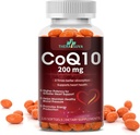 High-Absorption CoQ10 200 mg – Softgel senza glutine per il cuore, Stamina & Brain Support - 60-Day Supply, 120 Count