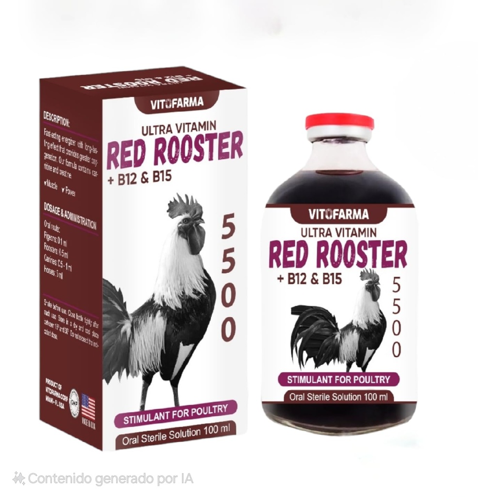 B12 5500 100 ml Massa muscolare Restorativa Optimal Weight Training Support Booster per Rooster SUPLEMENTO NUTRICIONAL ENERGIZANTE CON ACTIVADOR METABOLICO
