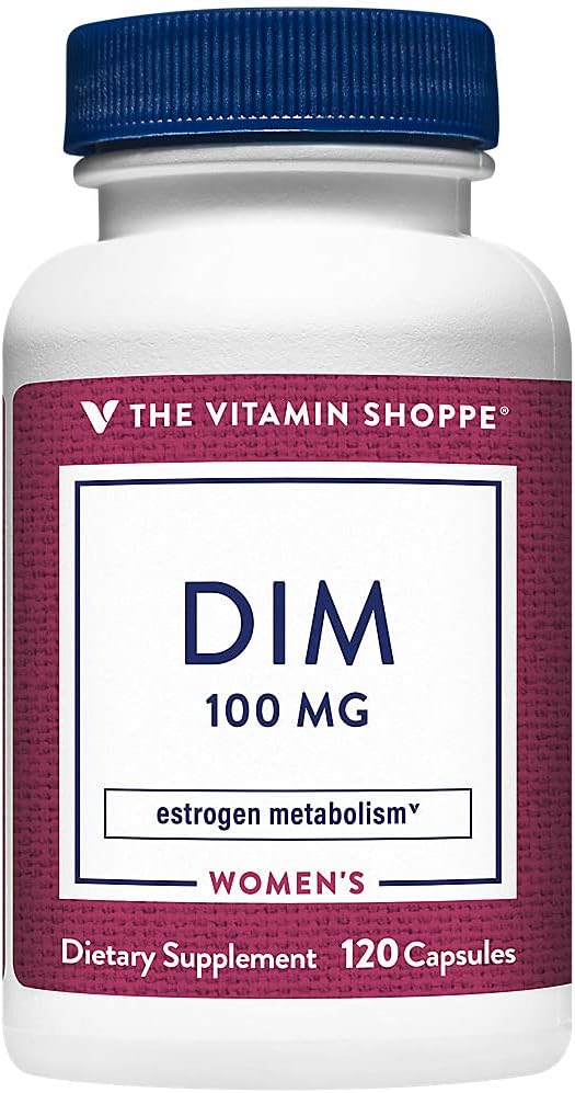 La vitamina Shoppe DIM 100MG con estratto di pepe nero Bioperine, supporta il metabolismo estrogeno per la salute delle donne (120 capsule)