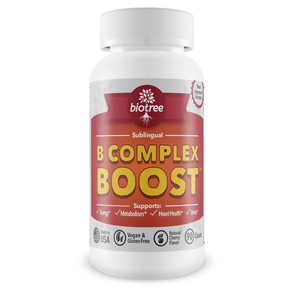 Vitamina B12 Sublingual B Complex Energy Pill B12 Methylcobalamin B6 Biotin & Folic Acid Natural Energy Supporta Metabolism Heart Health & Stress Great Tasting Cherry Flavor! 100% caffeina gratis -