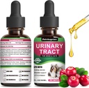 Gocce di trattamento dell'infezione del tratto urinario del gatto e del cane con la medicina UTI naturale di mirtillo e UTI - Supporta la vescica+Kidney - Best Prevention Incontinence & Bladder Stones -Supplement Renal Health Care Vitamins