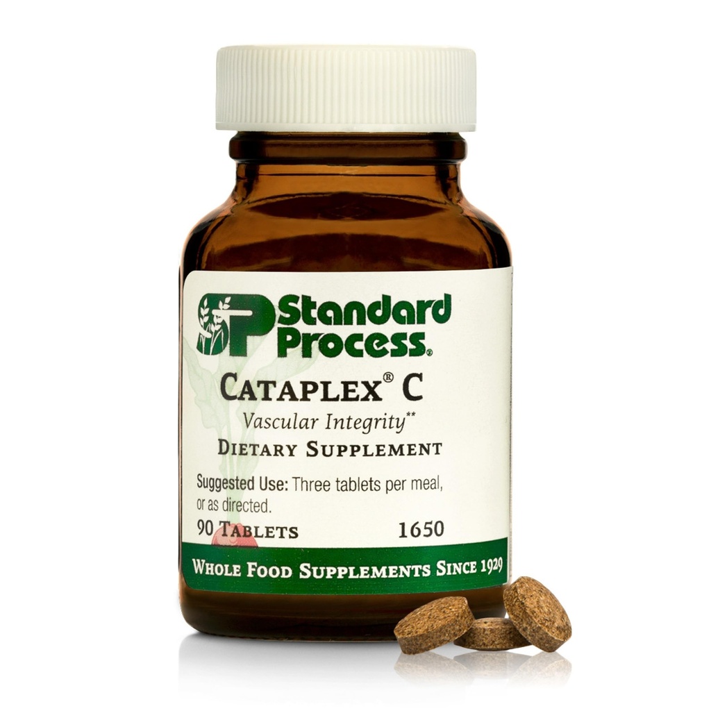 Processo standard Cataplex C - Supporto immunitario, supporto surrenale, e supplemento di salute di pelle e ossa con vitamina C, citrato di magnesio, calcio, lecitina di girasole e altro - 90 compresse