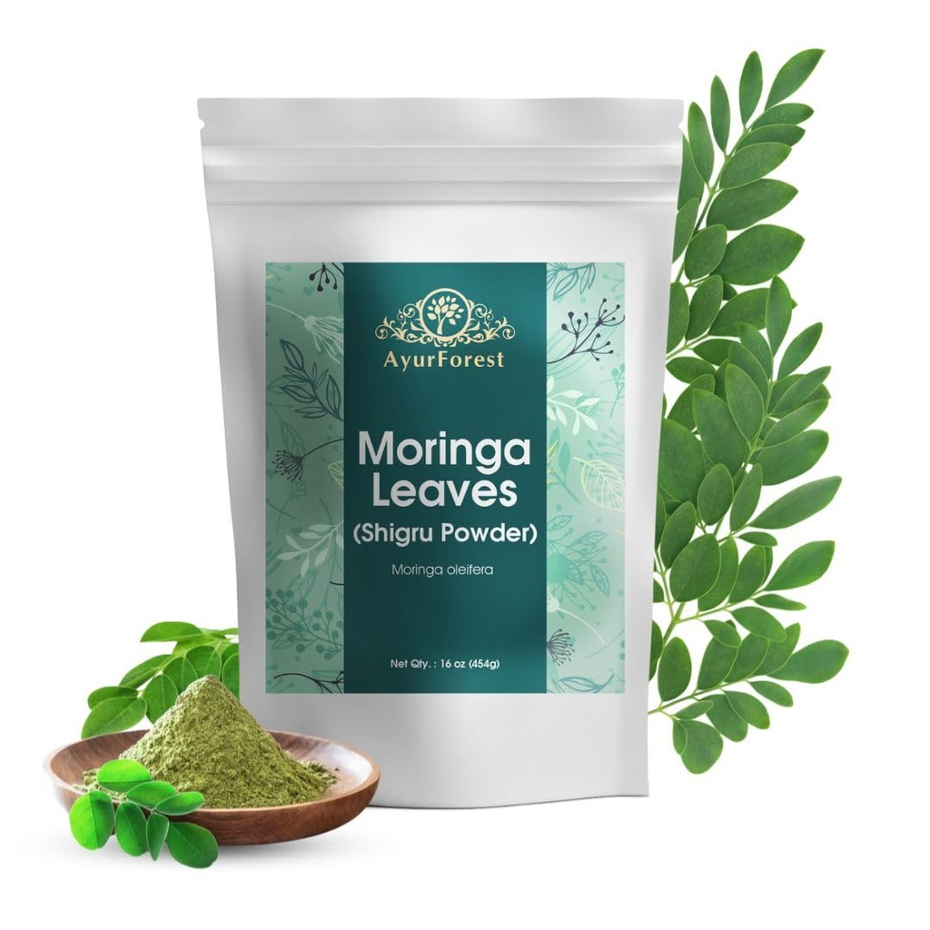Foglie di Moringa Polvere Oleifera Leaf Shigru Grande in Bevande e Smooti 16 Ounce