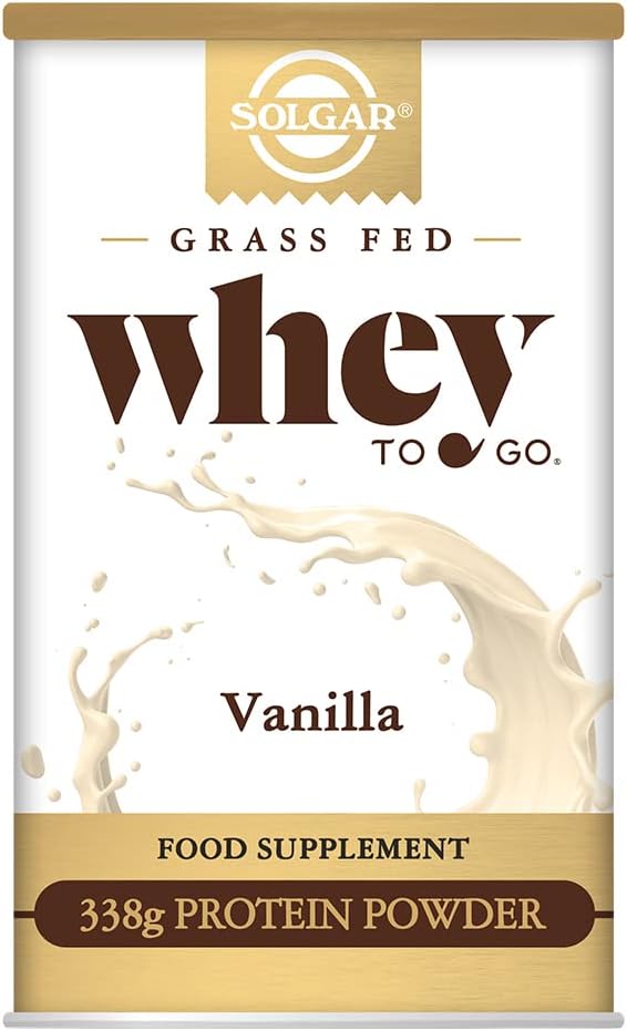 Solgar Grass Fed Whey to Go Protein Powder Vanilla, 11.9 oz - 20g di Grass-Fed Protein dalle mucche neozelandesi - Great Tasting & Mixes Easily - Supporta la resistenza e il recupero - 13 porzioni