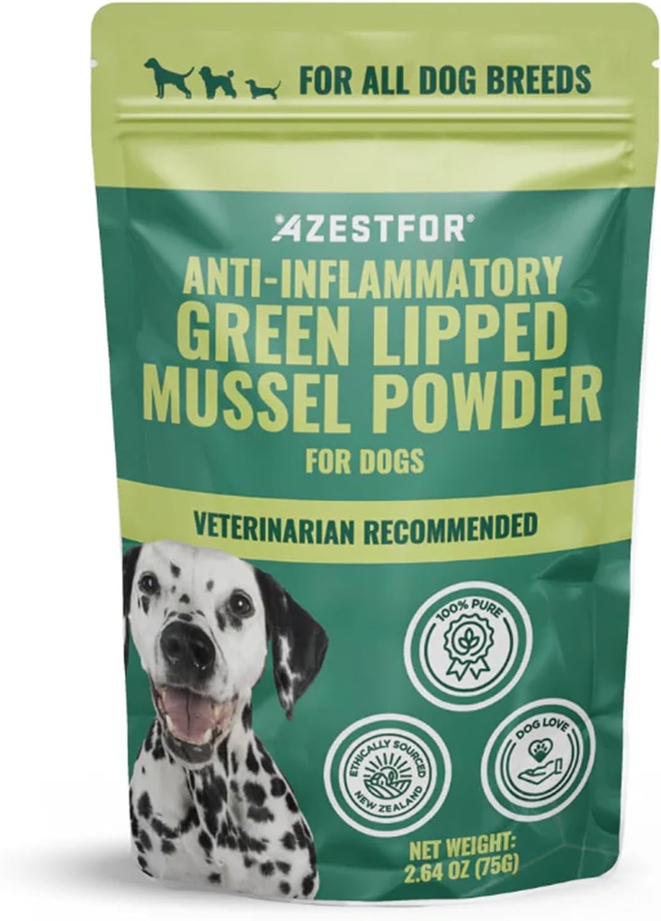 Azestfor Anti-infiammatorio Green Lipped Mussel per Cani Polvere