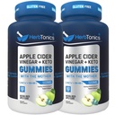 Gummies dell'aceto del sidro di mele Keto - Supporto della digestione e del disintossicazione - Formula avanzata di BHB senza zucchero per il supporto Keto - ACV crudo con la madre - 120 Vegan ACV Gummies