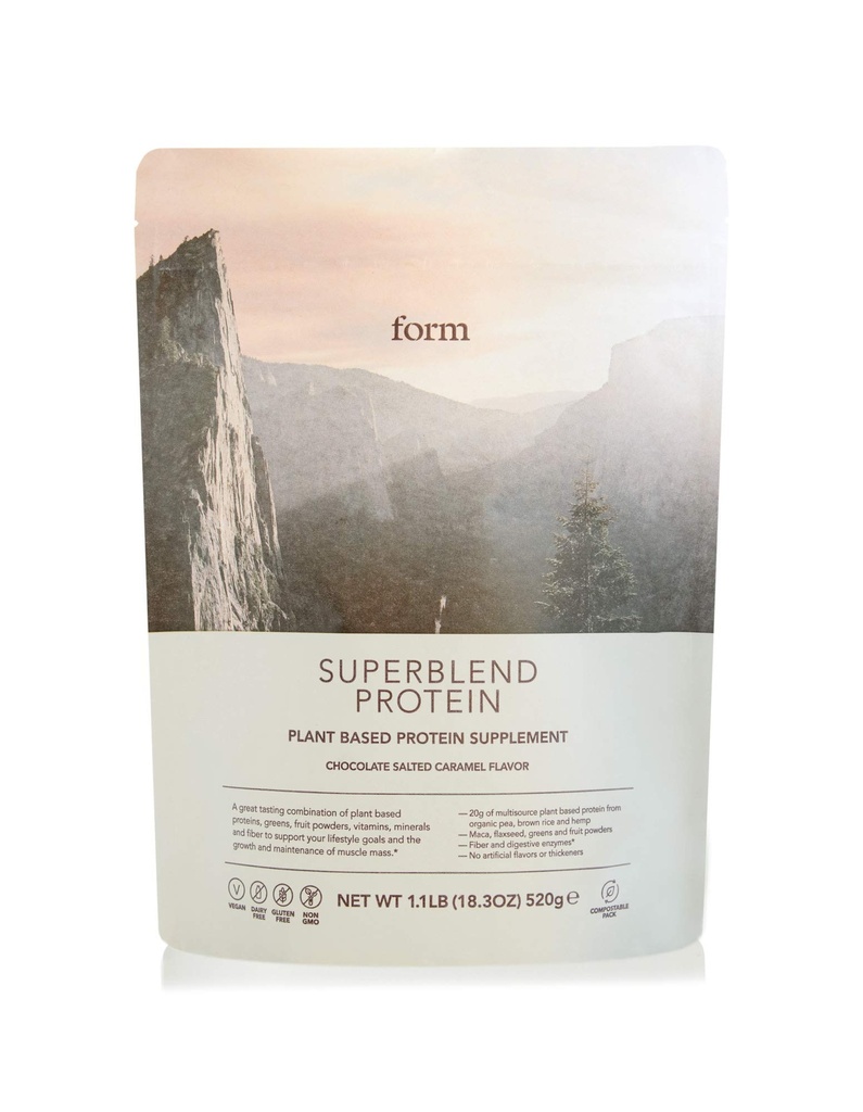 Forma Superblend Protein - Vegan Protein Powder con Superfoods, Vitamine e Minerali - 20g di proteine vegetali per porzione (Chocolate Salted Caramel)