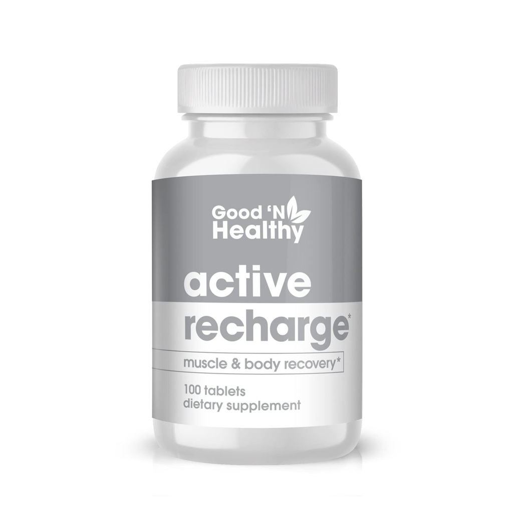 GOOD 'N HEALTHY - Supplemento di magnesio per una migliore funzione muscolare e un cuore sano, ricarica attiva, 100 compresse