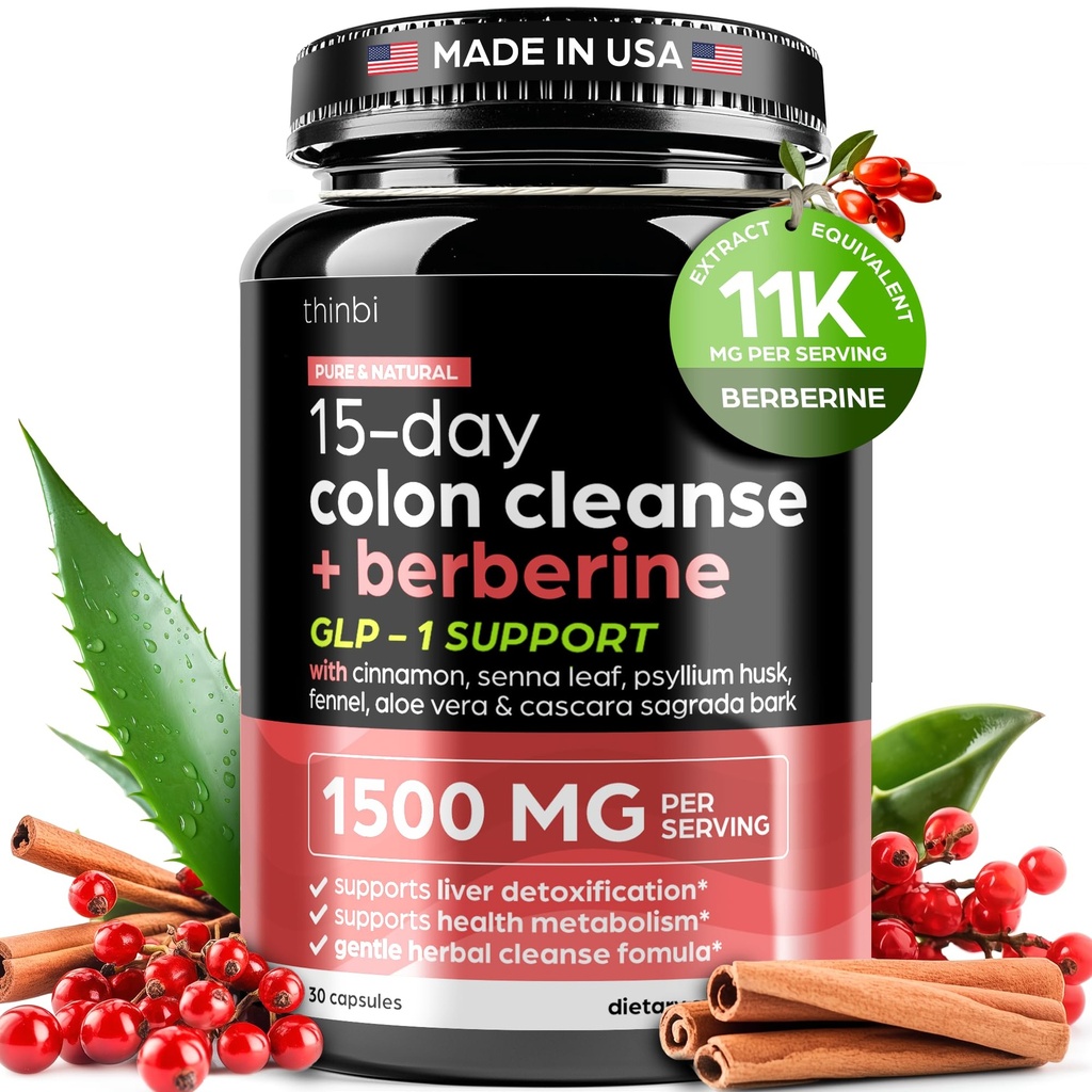 Detox parassita avanzato Ketogenic Colon con Berberine 1500mg – 15 giorni per uomini e donne – Formula di resistenza extra con Foglia di senna per la riduzione rapida della costipazione, Gut Health & Bloating