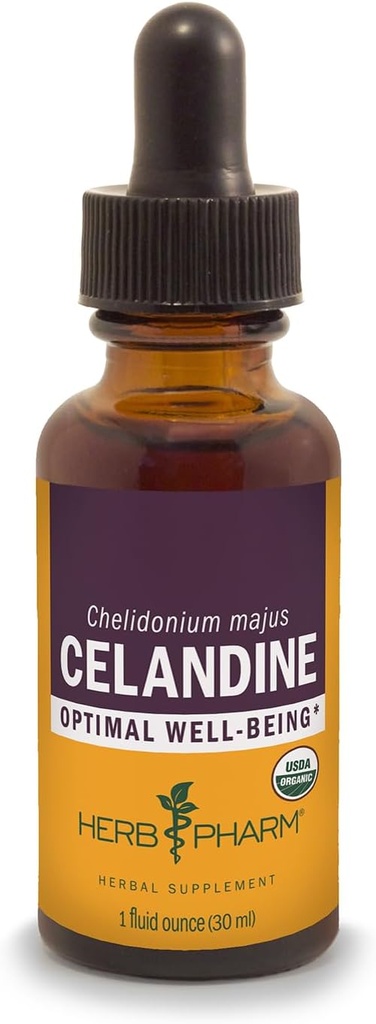 Estratto di liquido di celandina organico certificato Pharm, 1 Fl Oz