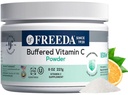 FREEDA Polvere tamponata di vitamina C (ascorbato di calcio) – Non acidico, Stomach-Friendly vitamina C per gli individui sensibili – Vegan, Kosher, Supporto immunitario senza zucchero – 8 oz