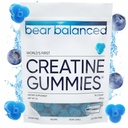 Gummie di creatina bilanciata per uomini e donne - Creapure® Monoidrato di creatina, L-teanina, L-tirosina & B12 per la crescita del muscolo, resistenza, messa a fuoco, energia e salute - Calorie basse, senza zucchero, & Vegan