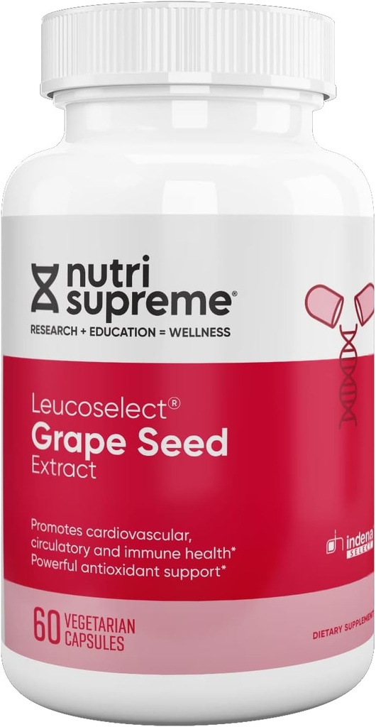 Leucoselect, Polyphenols for Super Antioxidant Support, Cardiovascular Health, Kosher Certificato 60 capsule