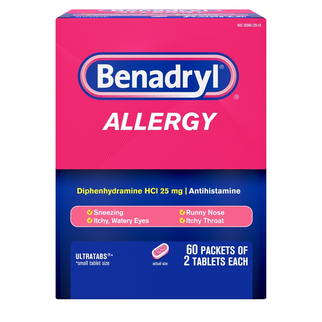 Allergia Benadryl ULTRATAB 60X2 DISPENSIT