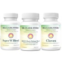 Dr Clark Store Intestine Supporto & Cleanse Kit - con Freeze-Dried Green Walnut Hulls, Wormwood e Cloves-Helps Mantenere la funzione ottimale intestinale