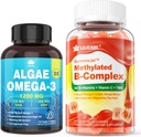 Vitamina B complesso riempito Gummies & Alghe vegetali Omega 3 1200mg supplemento