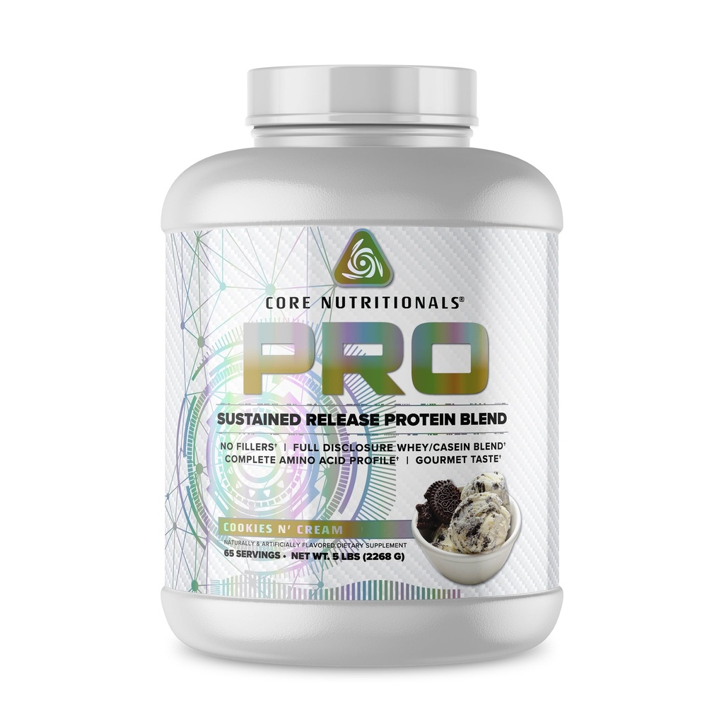 Nutrizioni Nutrizioni Nutrizioni Pro Rilascio Sostenuto Frullatore di proteine del siero | con enzimi digestivi | 25g Protein, 2g Carbs | No Fillers | 5 Pound (Cookies N Cream)