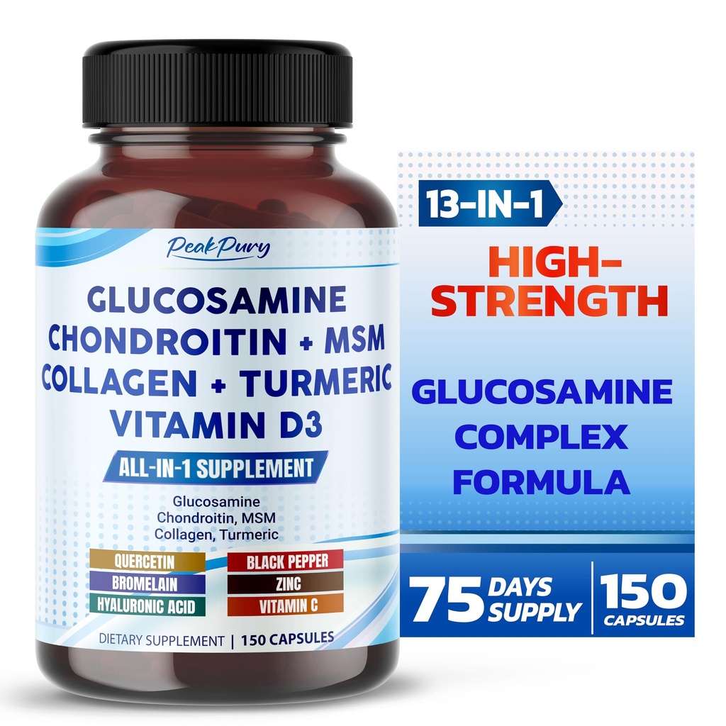 Glucosamina Condroitin MSM Collagen Turmeric - Joint Health Support- Made in Italy