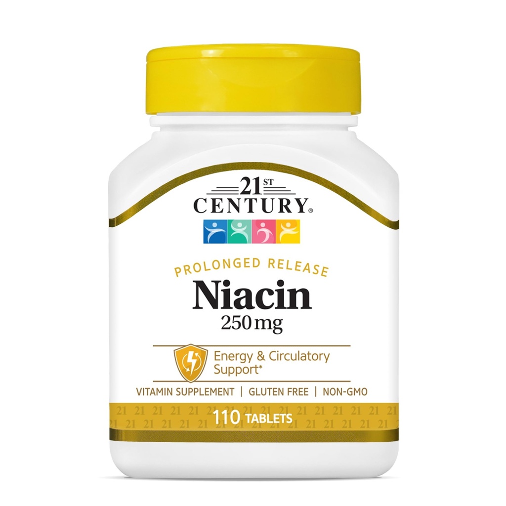 21st Century Niacin 250 mg compresse, 110-Paese (Pack of 2)