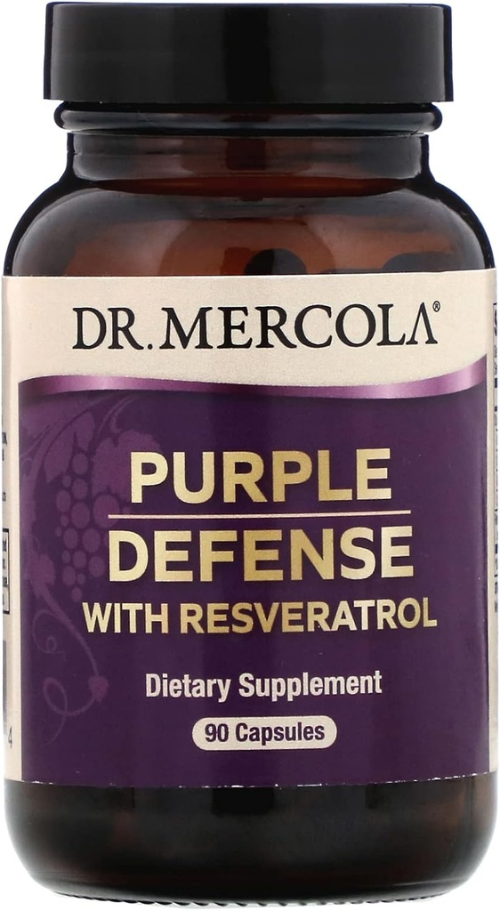 Dr. Mercola, Difesa viola con Resveratrolo, 90 capsule