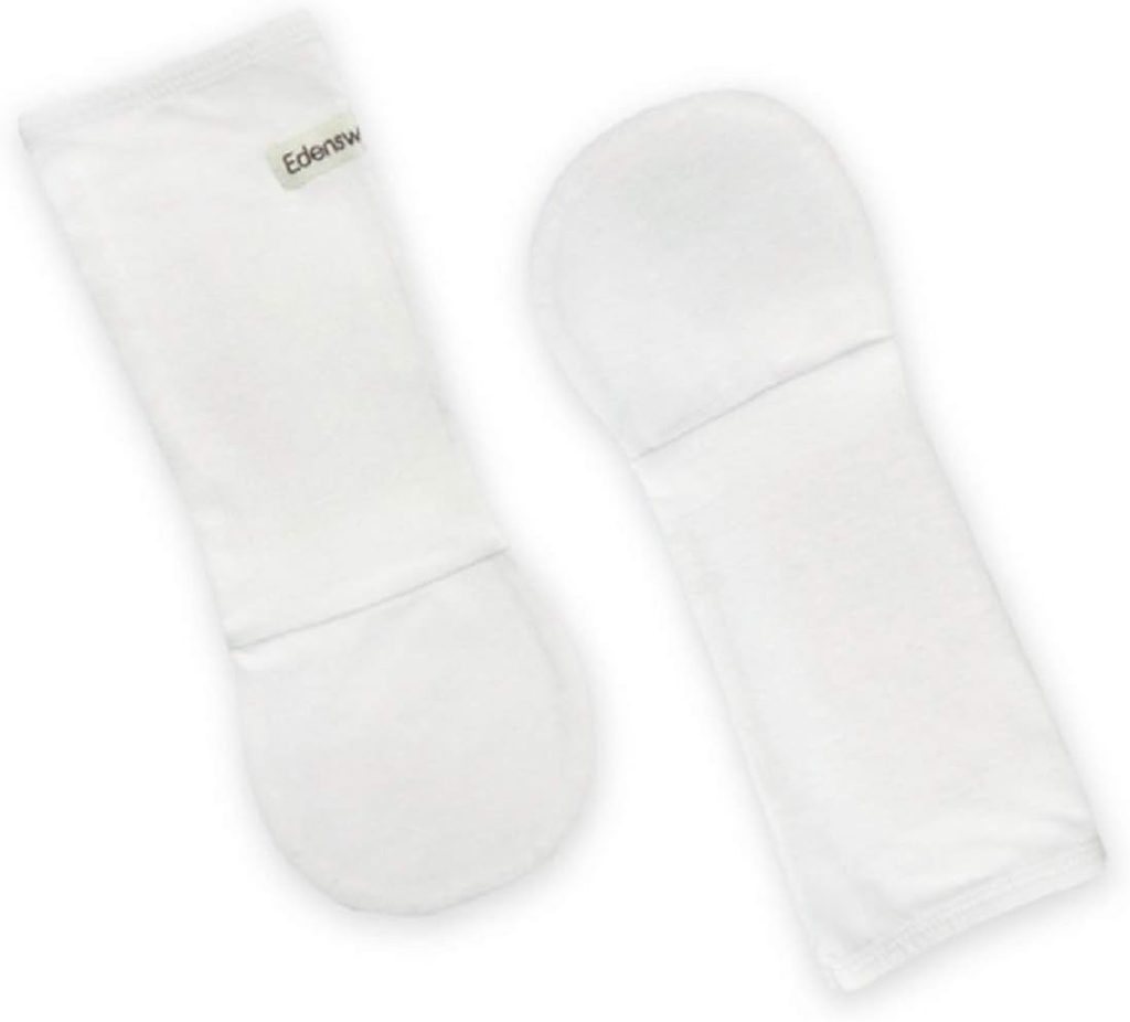 Guanti Neonati e Toddler infusi zincati No Scratch Mittens per Eczema - Terapia Involucri bagnati (24 mesi, bianco)