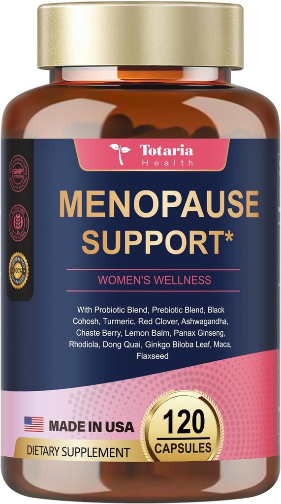 Menopausa Supplementi per le donne, Multibenefit & Complete Black Cohosh, Dong Quai Root e altre miscele di erbe, w/Powerful Probiotic & Prebiotic