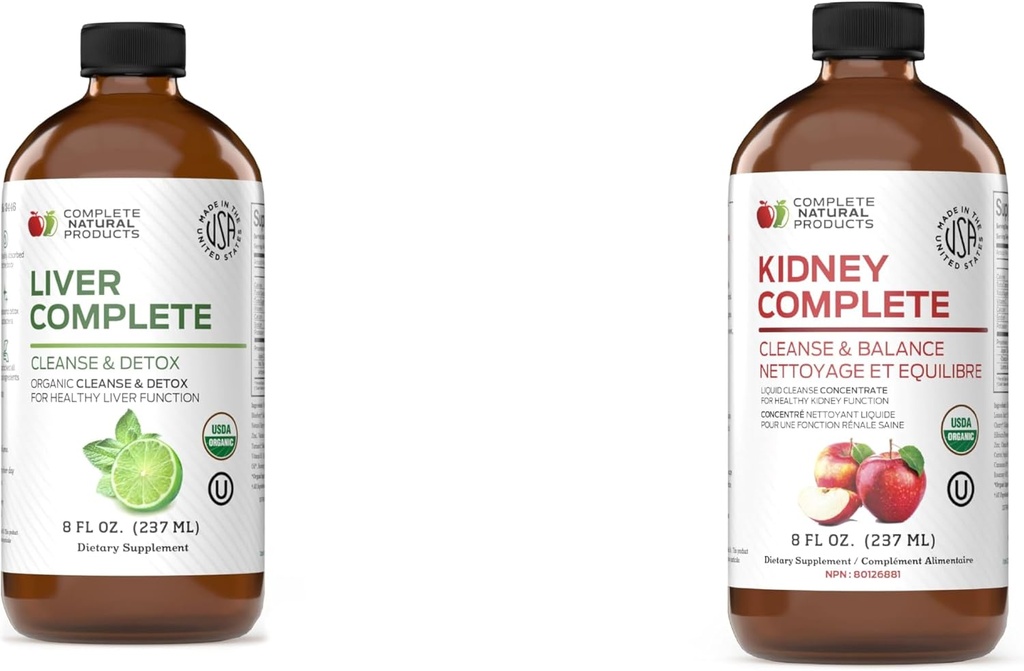 Prodotti naturali completi fegato 8oz & rene completo 8oz Bundle