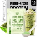 Matcha Vegan Protein Sample Pack – 20g Organic Plant-Based Protein – Non OGM, Gluten-Free, Soy-Free – Smoothie & Shake Ready – Facile da Digerire – 16 Serve Singola – Prova tutto 16!