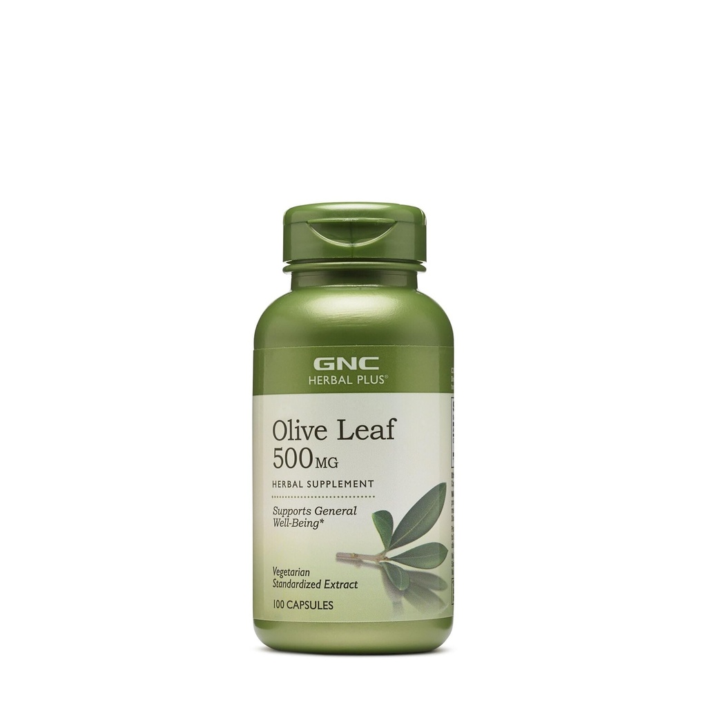 GNC Herbal Plus Olive Leaf 500mg Supplemento, Vegetariano, Supporta General Well-Being, 100 Serve