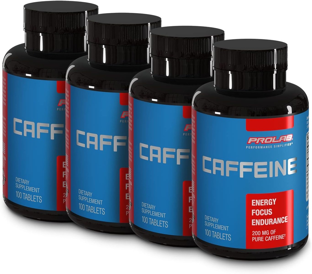 ProLab Caffeine Tablet 100 Conte (100 Conteggio (Pack of 4))