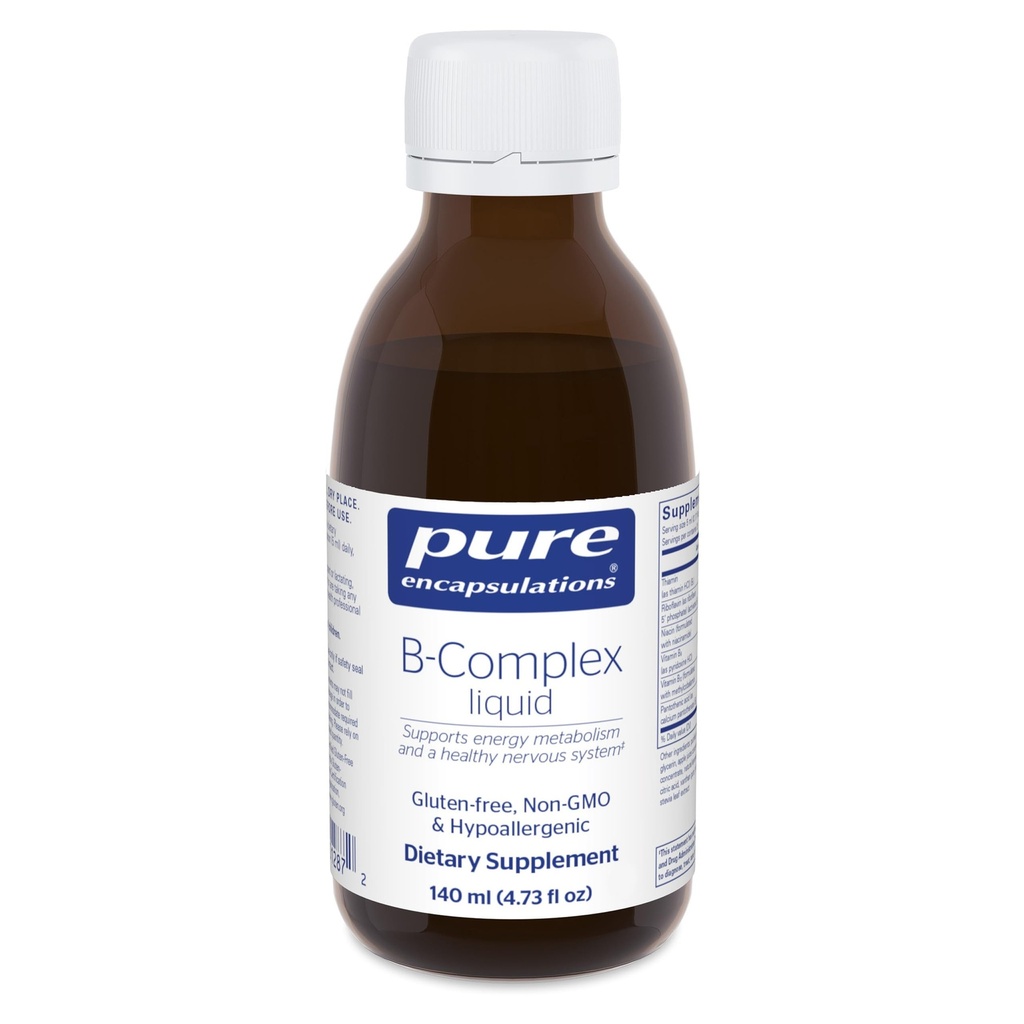 Liquido B-Complex - Liquido Vitamina B Complesso - per il Metabolismo Nerve & Energy* - Gluten Free & Vegetariano - 4.73 oz (140 mL)