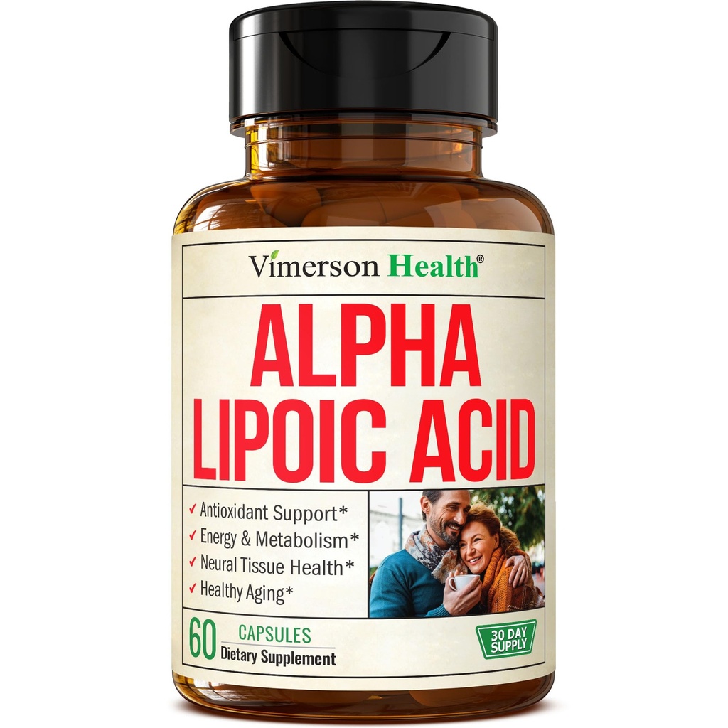 Acido alfa lipoico – Supplemento ALA ad alta potenza 650mg per la salute del nervo e del cervello, supporto antiossidante e aiuto di invecchiamento sano – Vegan & non OGM – Più forte dell'acido lipoico alfa 600mg – 60 capsule
