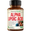 Acido alfa lipoico – Supplemento ALA ad alta potenza 650mg per la salute del nervo e del cervello, supporto antiossidante e aiuto di invecchiamento sano – Vegan & non OGM – Più forte dell'acido lipoico alfa 600mg – 60 capsule