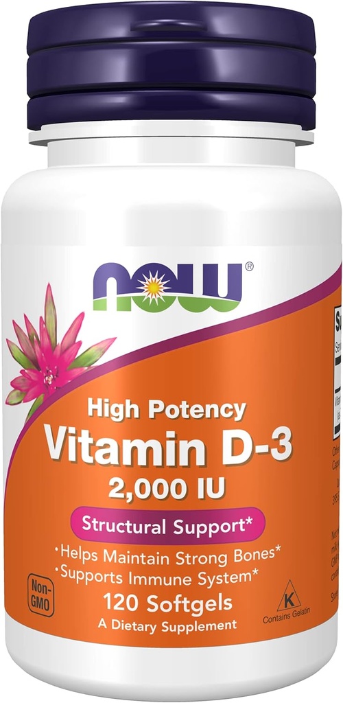 Ora alimenti Ora alimenti Vitamina D-3, 50 mcg (2,000 UI), 120 Softgels, 3 Pack