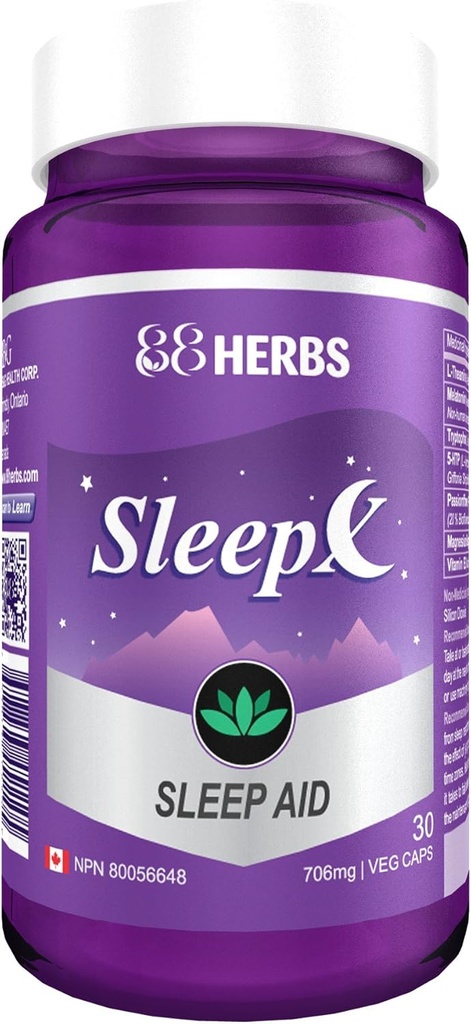 Sleep-X | Integratore naturale del sonno | Potente aiuto al sonno di erbe con aminoacidi di grado Premium ed estratti di erbe standardizzati