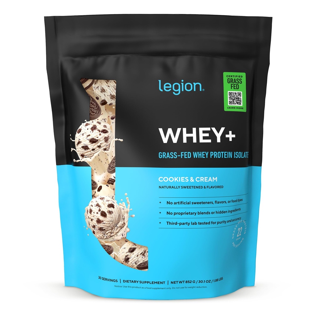LEGISLAZIONE Whey+ Protein Whey Isolate dalle mucche a base di erbe - Polvere isolata di proteine del siero basso Calorie, non OGM, senza zucchero, senza lattosio e senza glutine, polvere proteica naturale per uomini e donne, 30 Servings