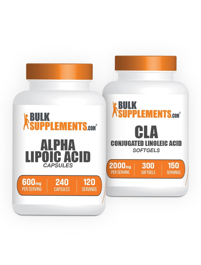 BulkSupplements Alpha Lipoic Acid Capsule 240ct + CLA 2000mg Softgels 300ct Bundle