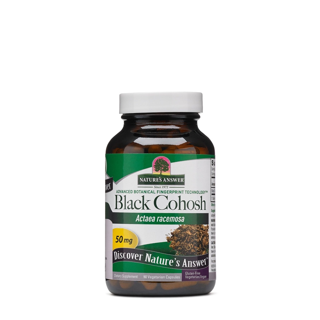 Natures Risposta Polvere di radice di cohosh nero 50mg 90 capsule vegetariane | Supporto menopausale | Rilievo di Flash caldo | Promozione della fertilità