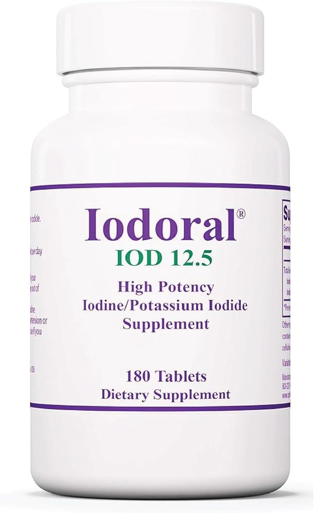 Iodio compresse 12.5 mg per il supporto nutrizionale – 180 compresse – Supplemento giornaliero con potassio Iodide per benessere & vitalità – 1 confezione