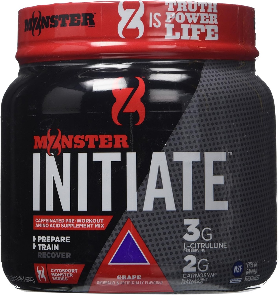 Cytosport Monster inizia la bevanda nutrizionale, pre polvere di allenamento, aromatizzato all'uva, 600 Gram (30 porzioni)